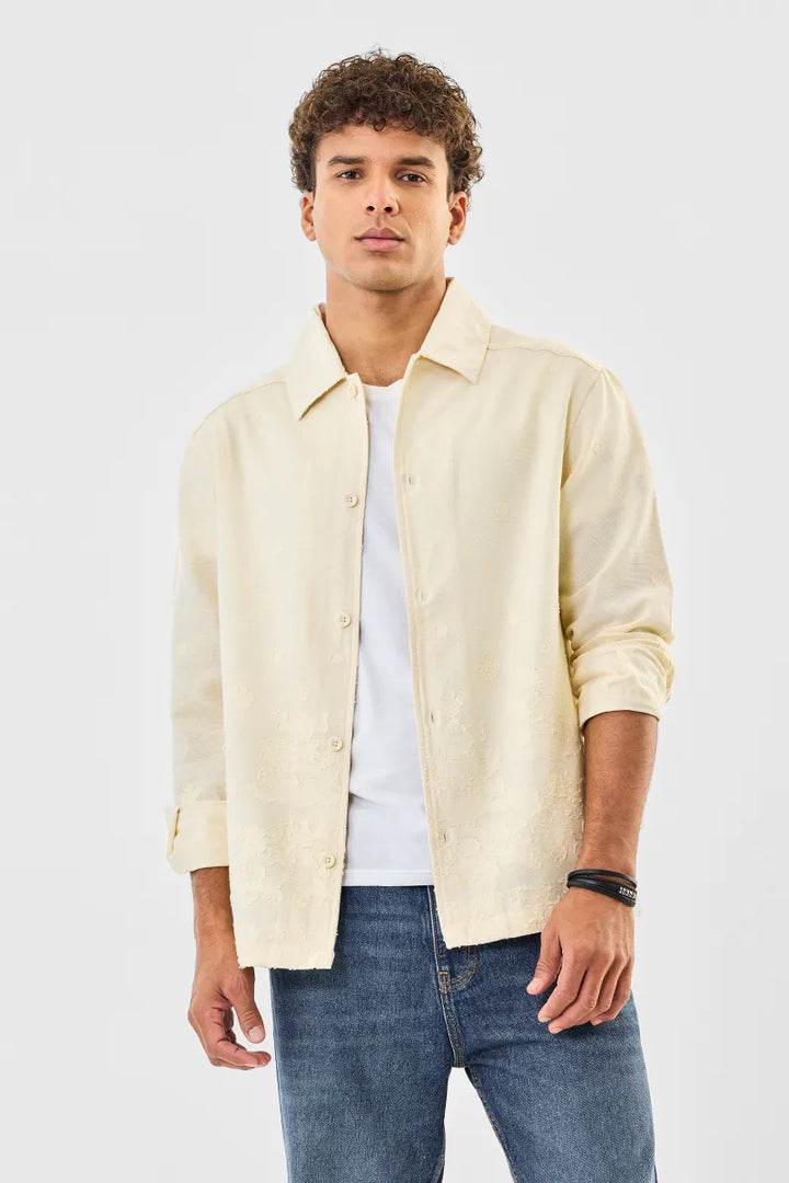 Regular Fit Jacquard Overshirt